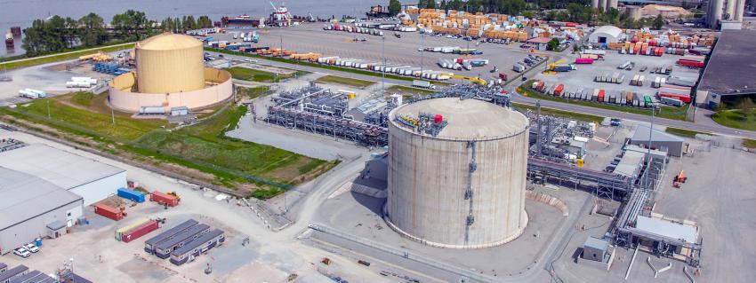 Tilbury LNG facility in Delta