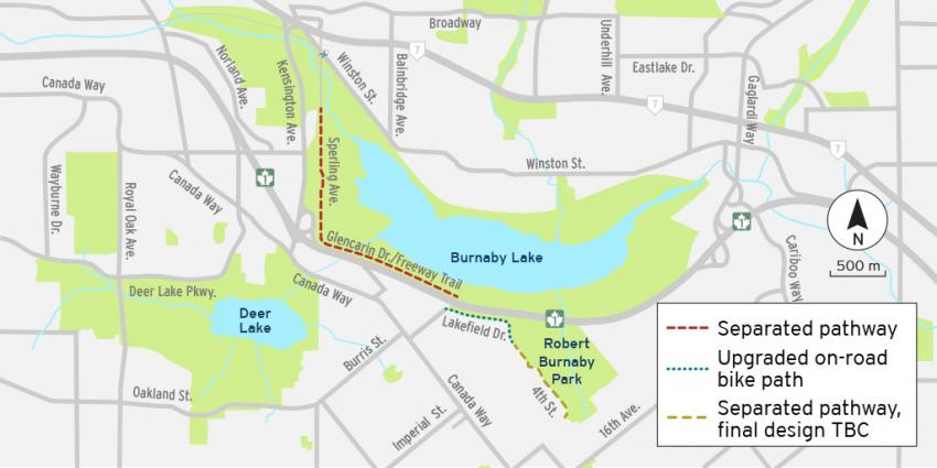 Burnaby multi-use pathway map